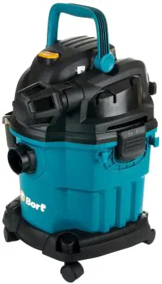 Промышленный пылесос BORT BSS-1518-Pro сухая влажная уборка синий чёрный-0